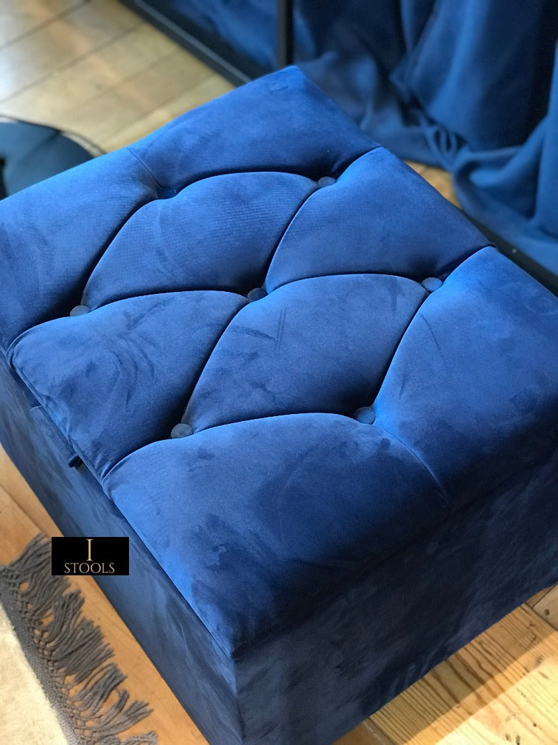 Navy Blue Ottoman footstool
