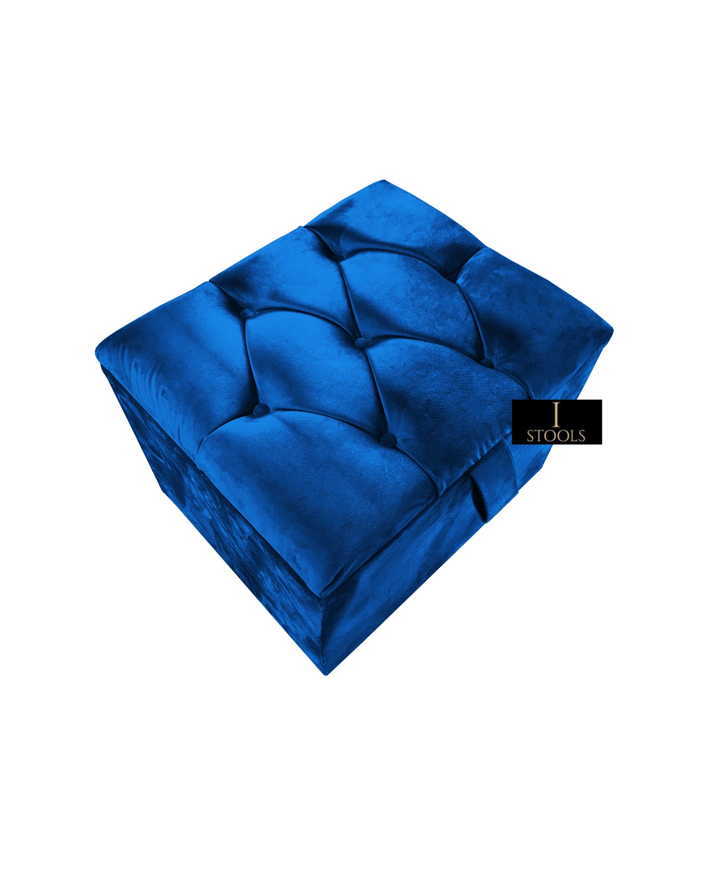 Navy Blue Small coffee table Storage Box | Navy Blue Footrest with Storage | Navy Blue Pouffe UK