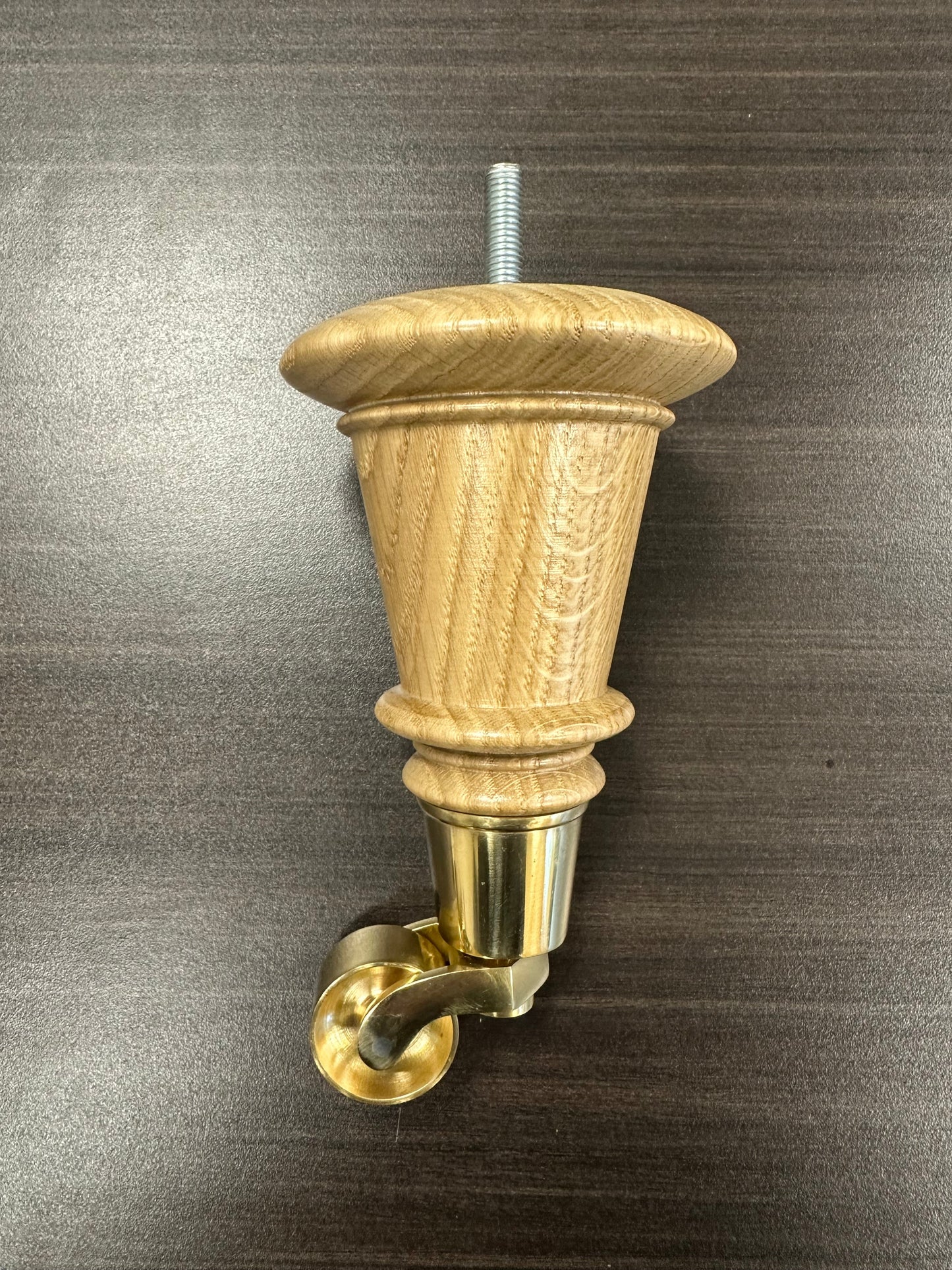 Oak leg gold castor wheel