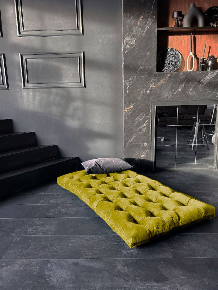 Multicolour Large velvet floor cushions
