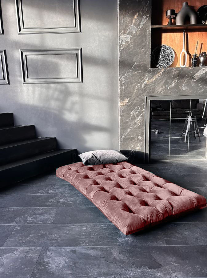 Multicolour Large velvet floor cushions