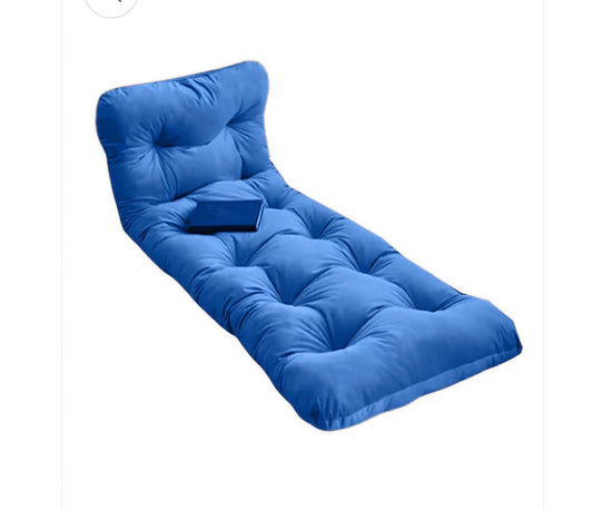 BLUE FLUID VELVET FLOOR SEATING