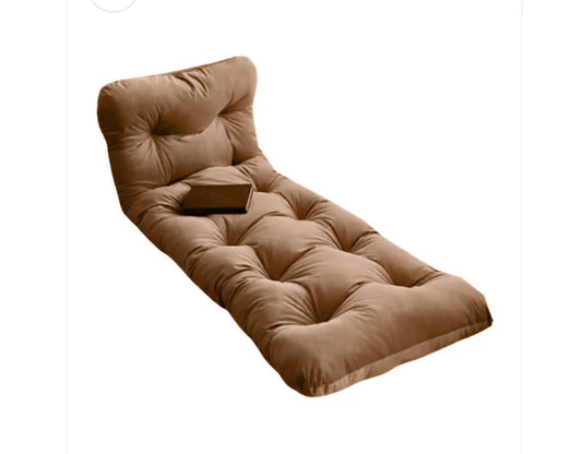 BROWN FLUID VELVET FLOOR SEATING