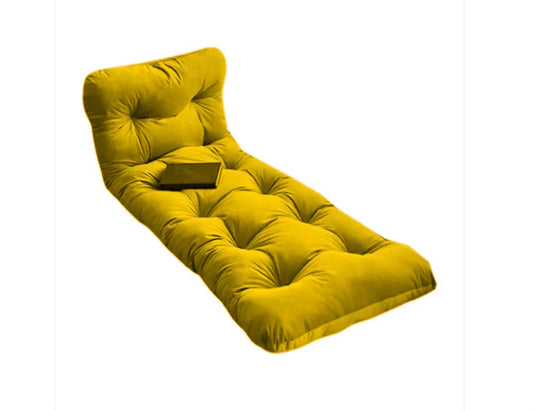 MUSTARD GOLD FLUID VELVET FLOOR SEATING