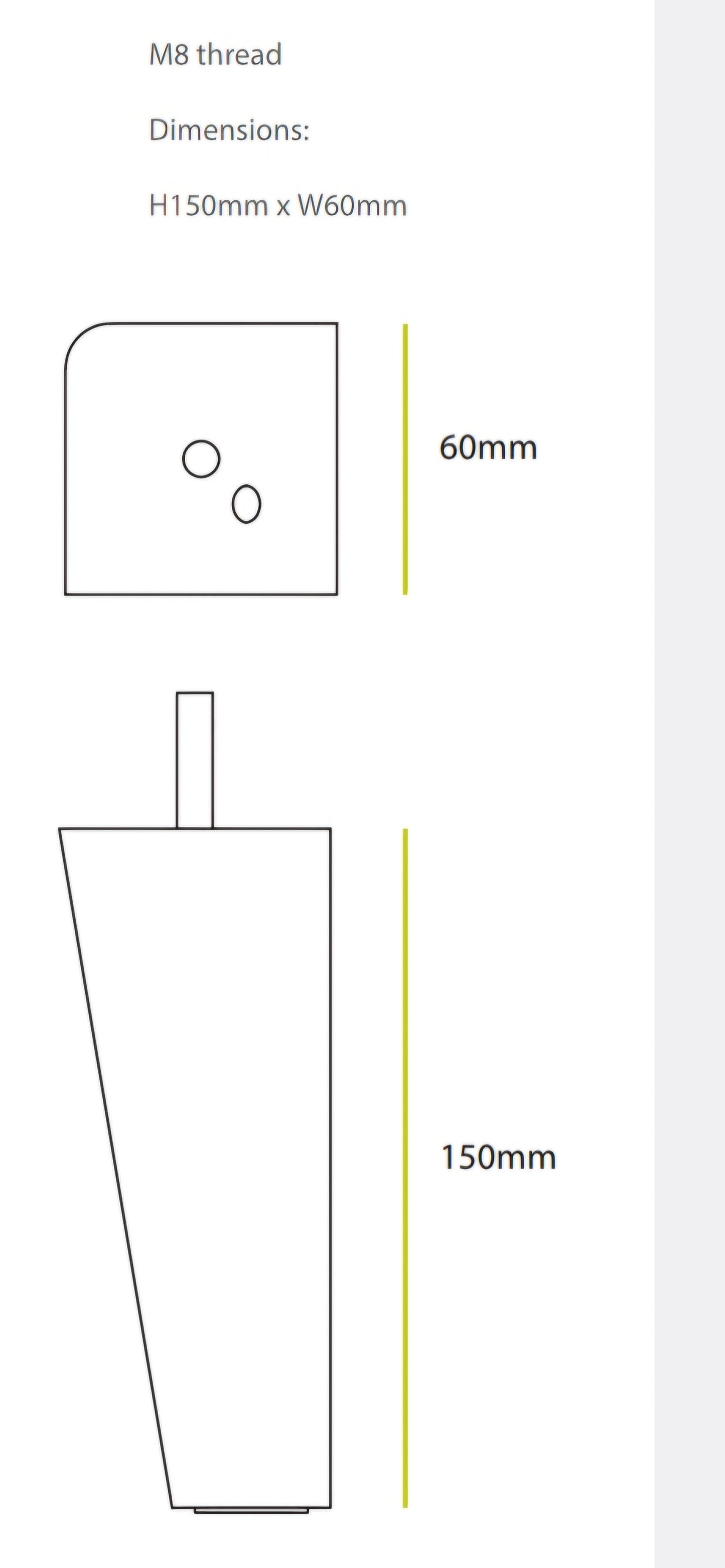 Dark brown angle leg
