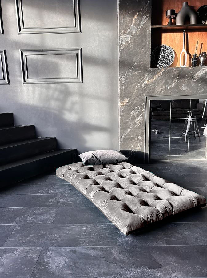 Multicolour Large velvet floor cushions