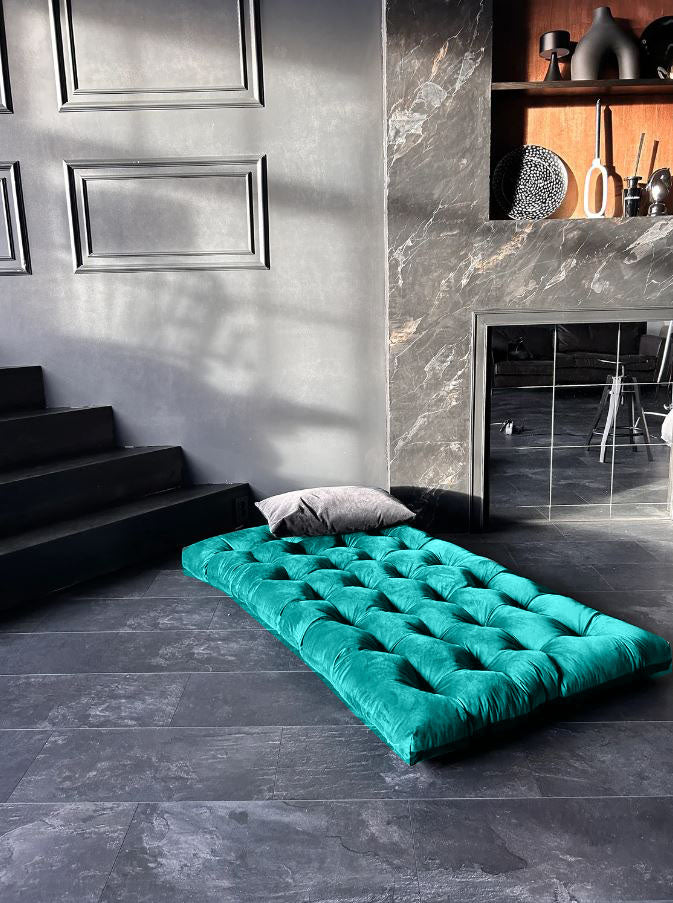 Multicolour Large velvet floor cushions