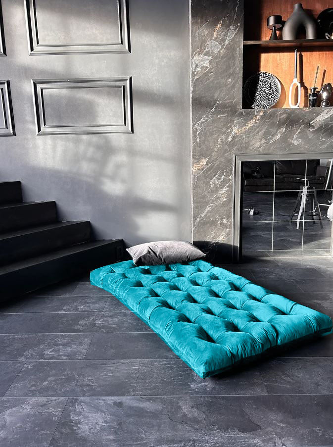Multicolour Large velvet floor cushions