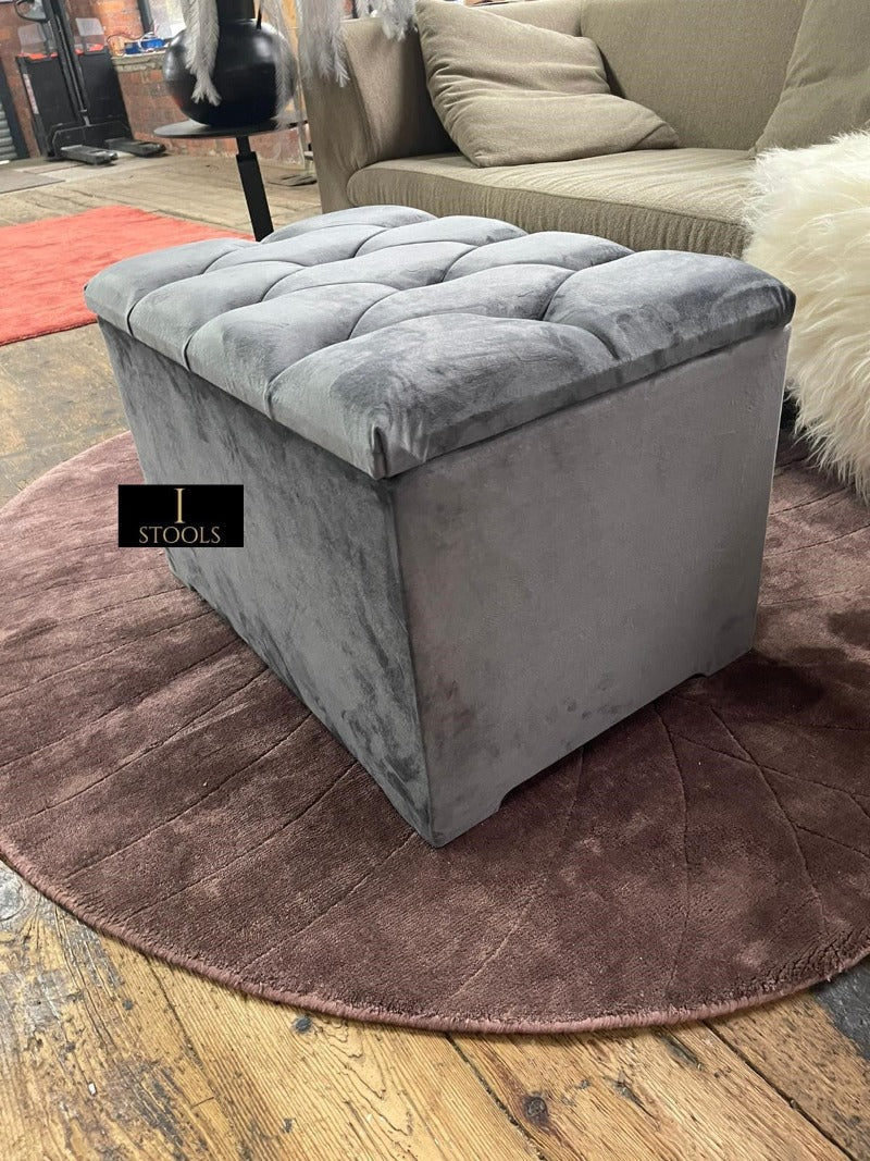 Dark Grey Footstool