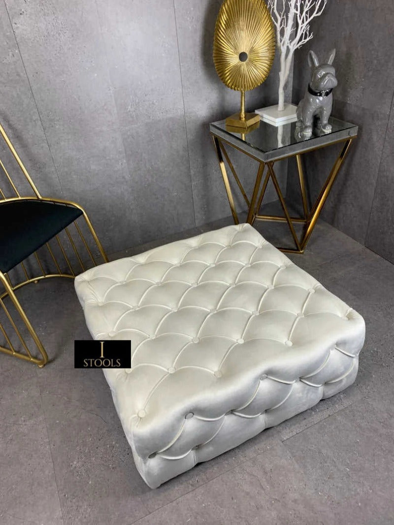 Creamy White Ottoman seat