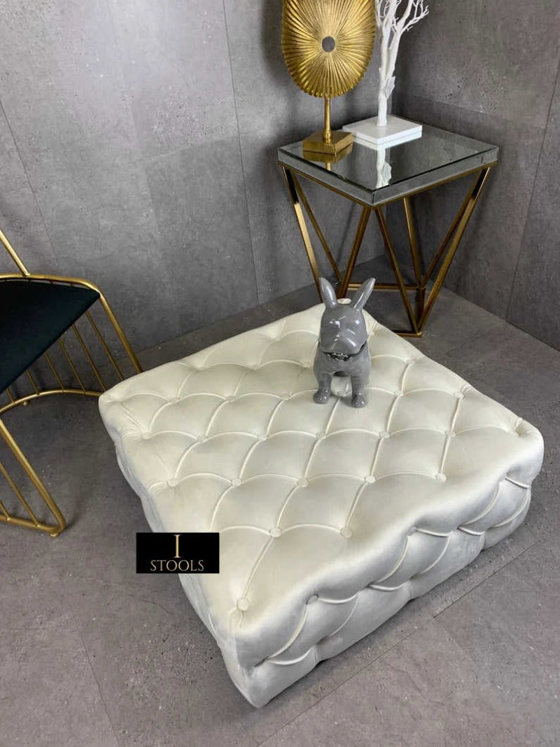 Creamy White Handmade footstool