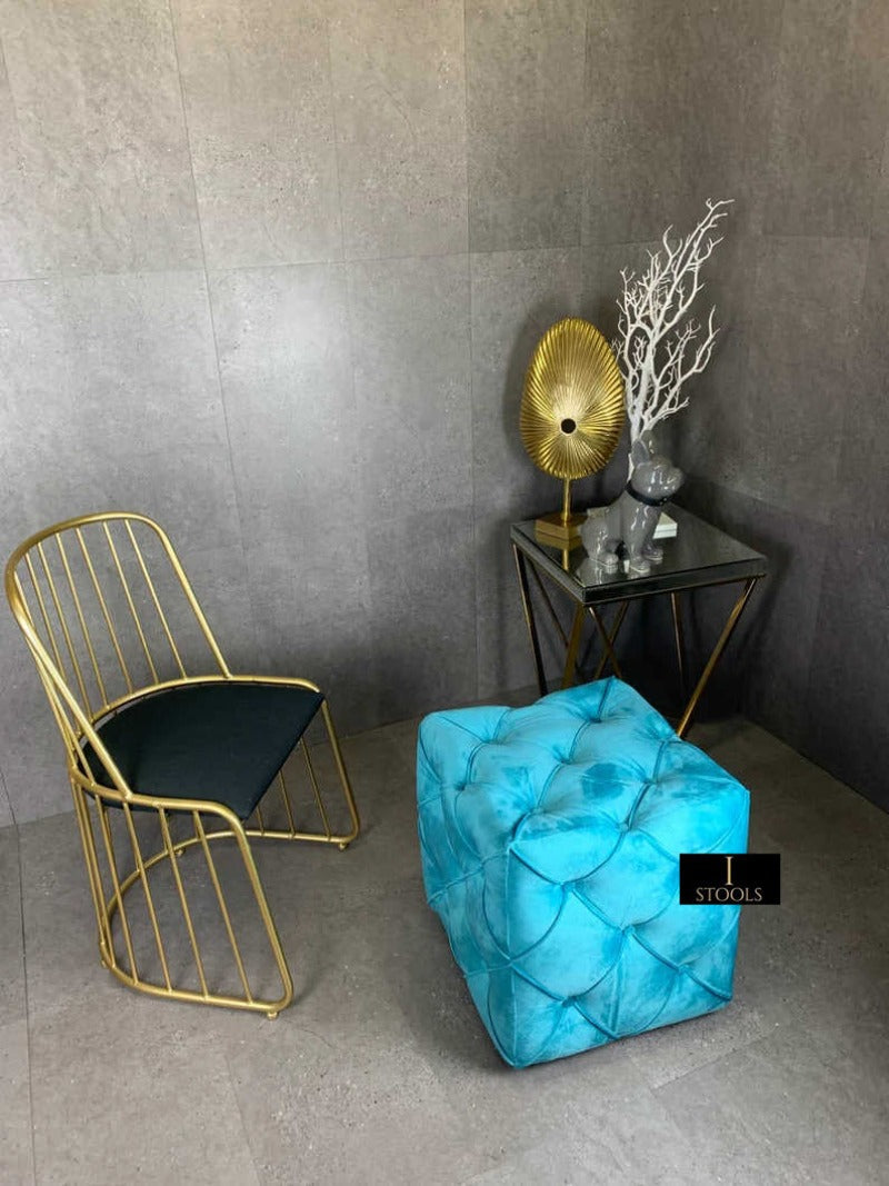 Aqua Handmade footstool