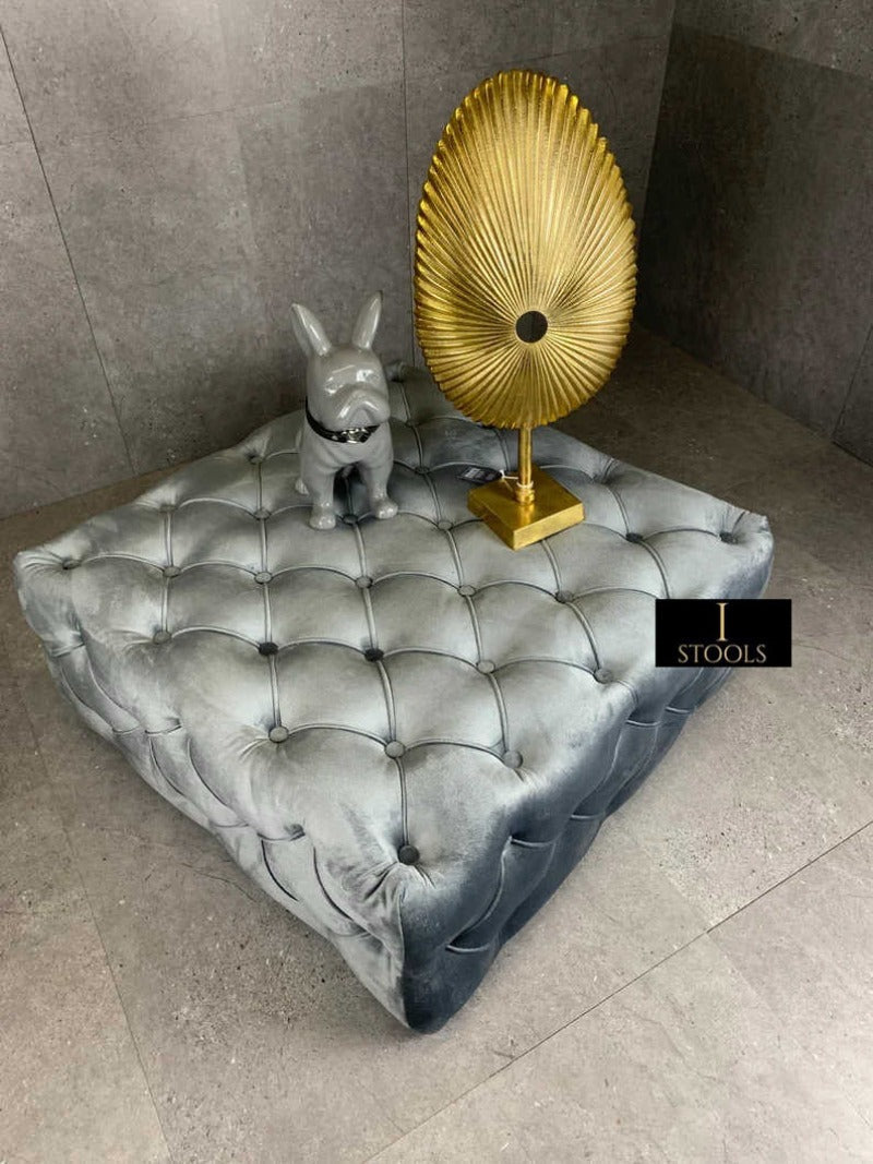 Grey Ottoman footstool