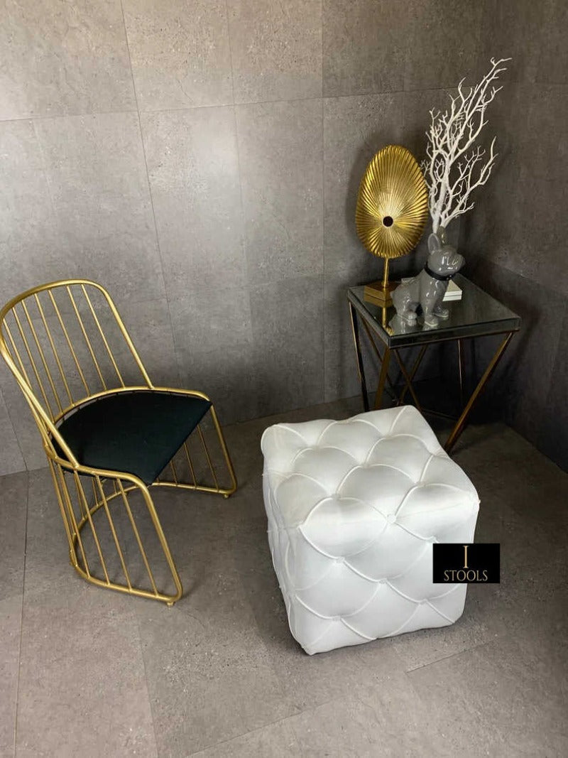 Creamy White Ottoman footstool