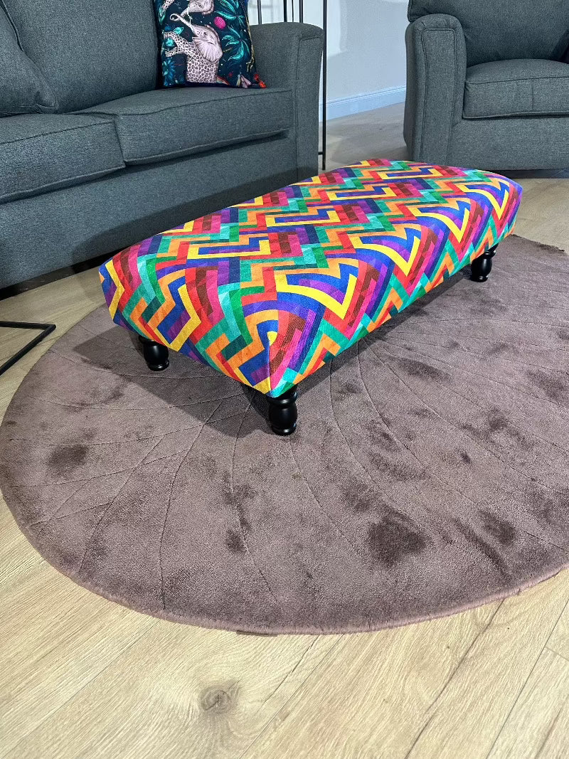 Multi colour trem Ottoman seat