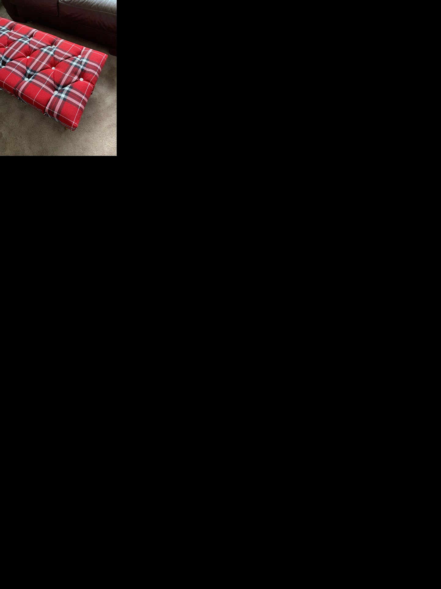 Buy Large Red Black Tartan Ottoman Storage Online at iStools