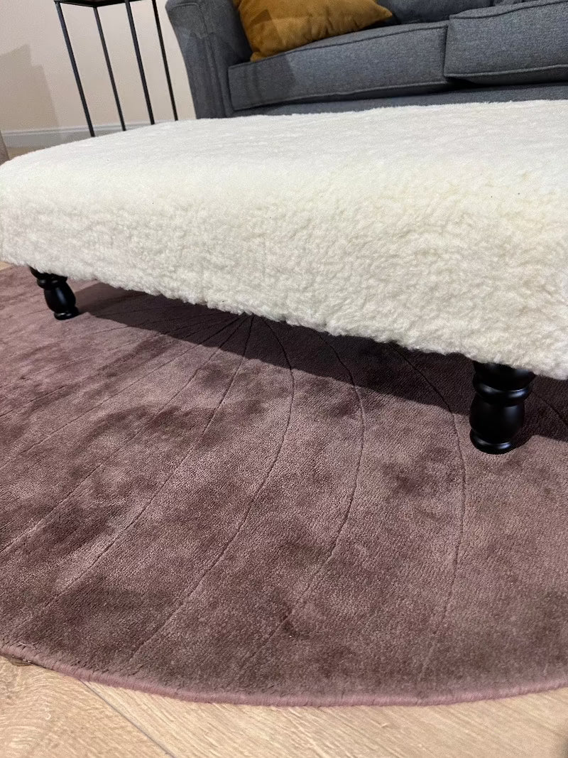 cuddle fabric off white Footstool