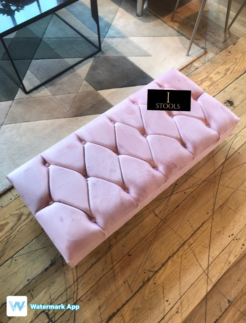 Non storage Chesterfield Footstool Bench, Pouffe footrest