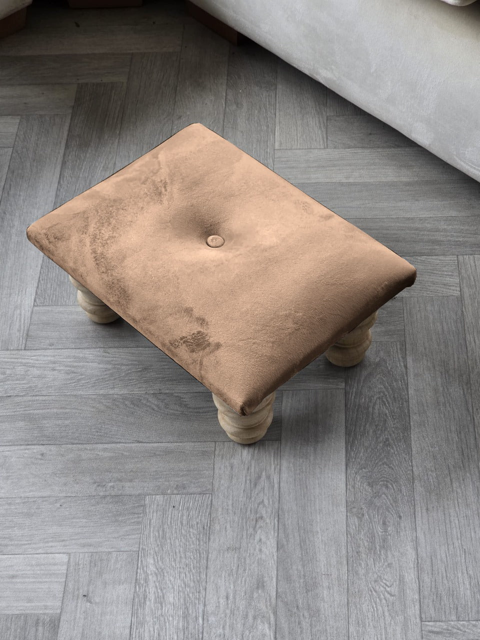 Small footrest pouffe handmade