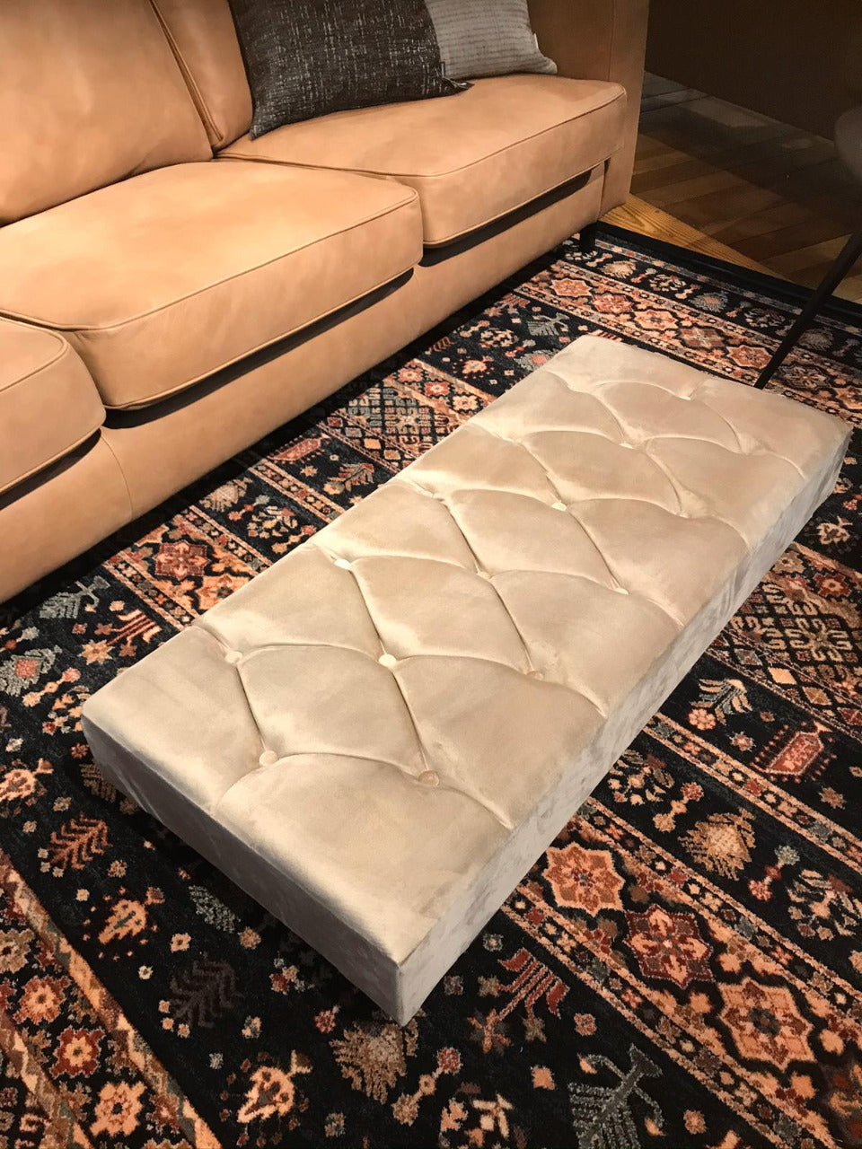 Non storage Chesterfield Footstool Bench, Pouffe footrest