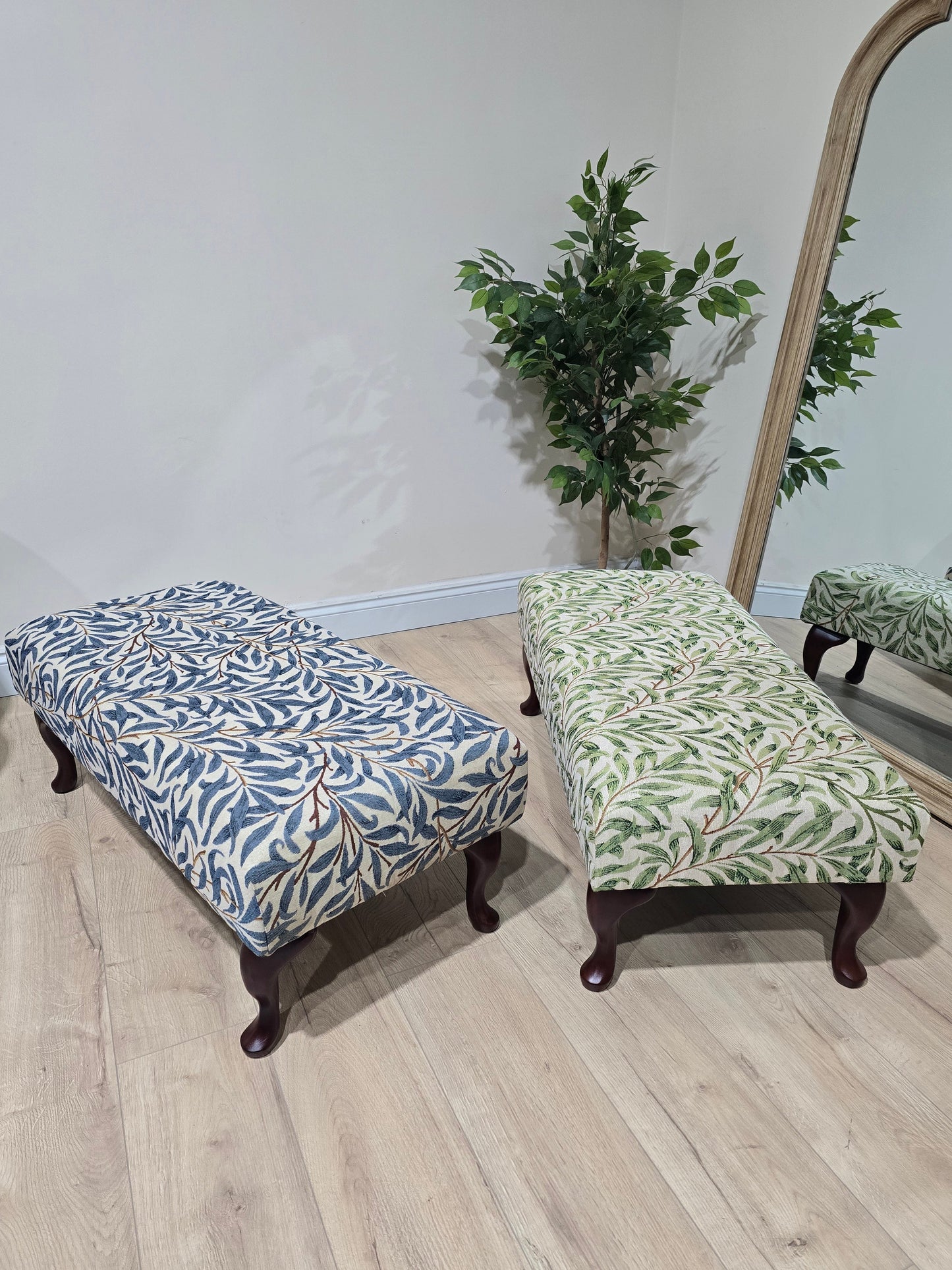 PREMIUM will blue non storage foostool coffee table, footrest pouffe side table