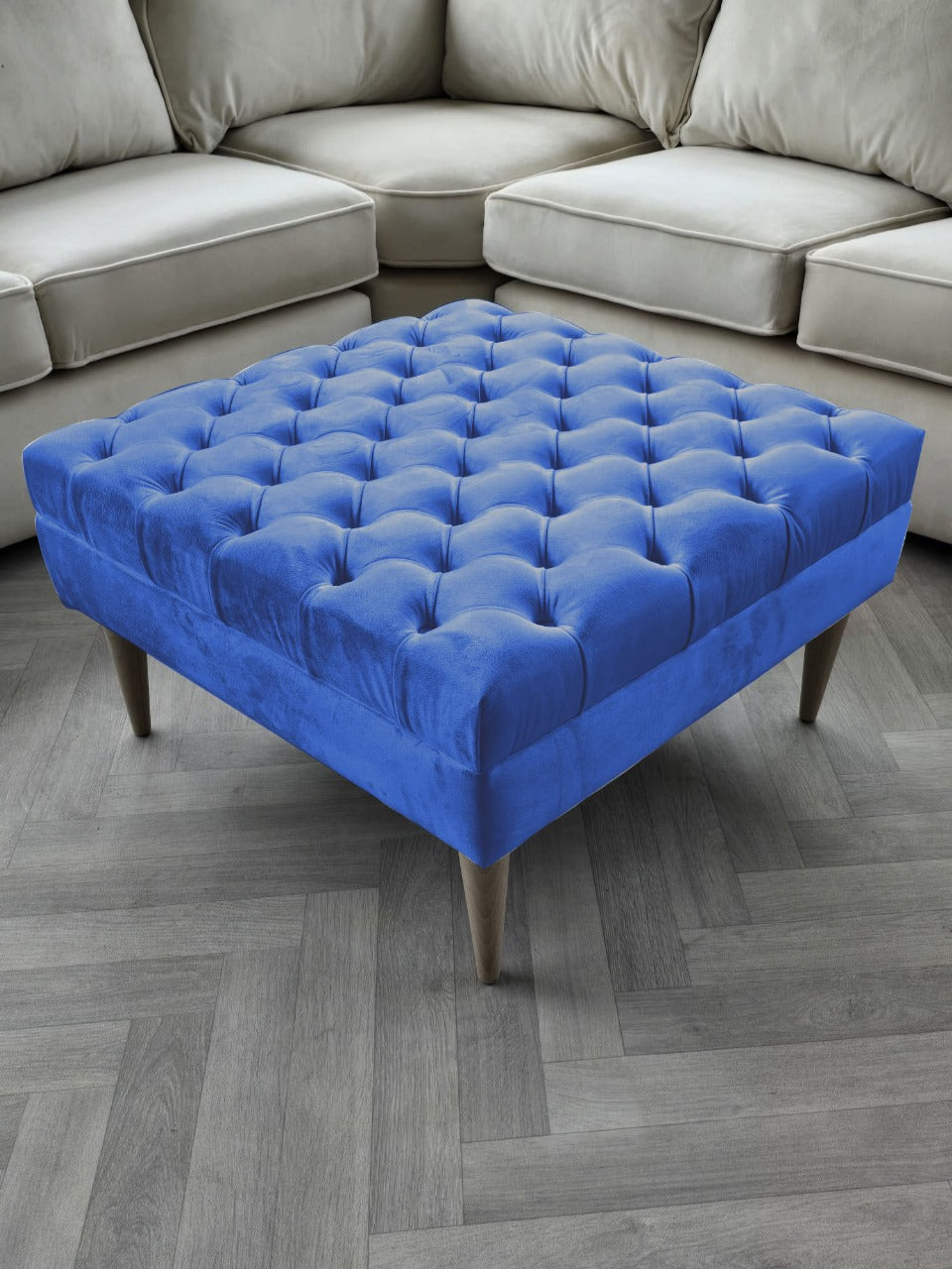 Premium lid Coffee Table Bench, non storage Chesterfield Footstool table