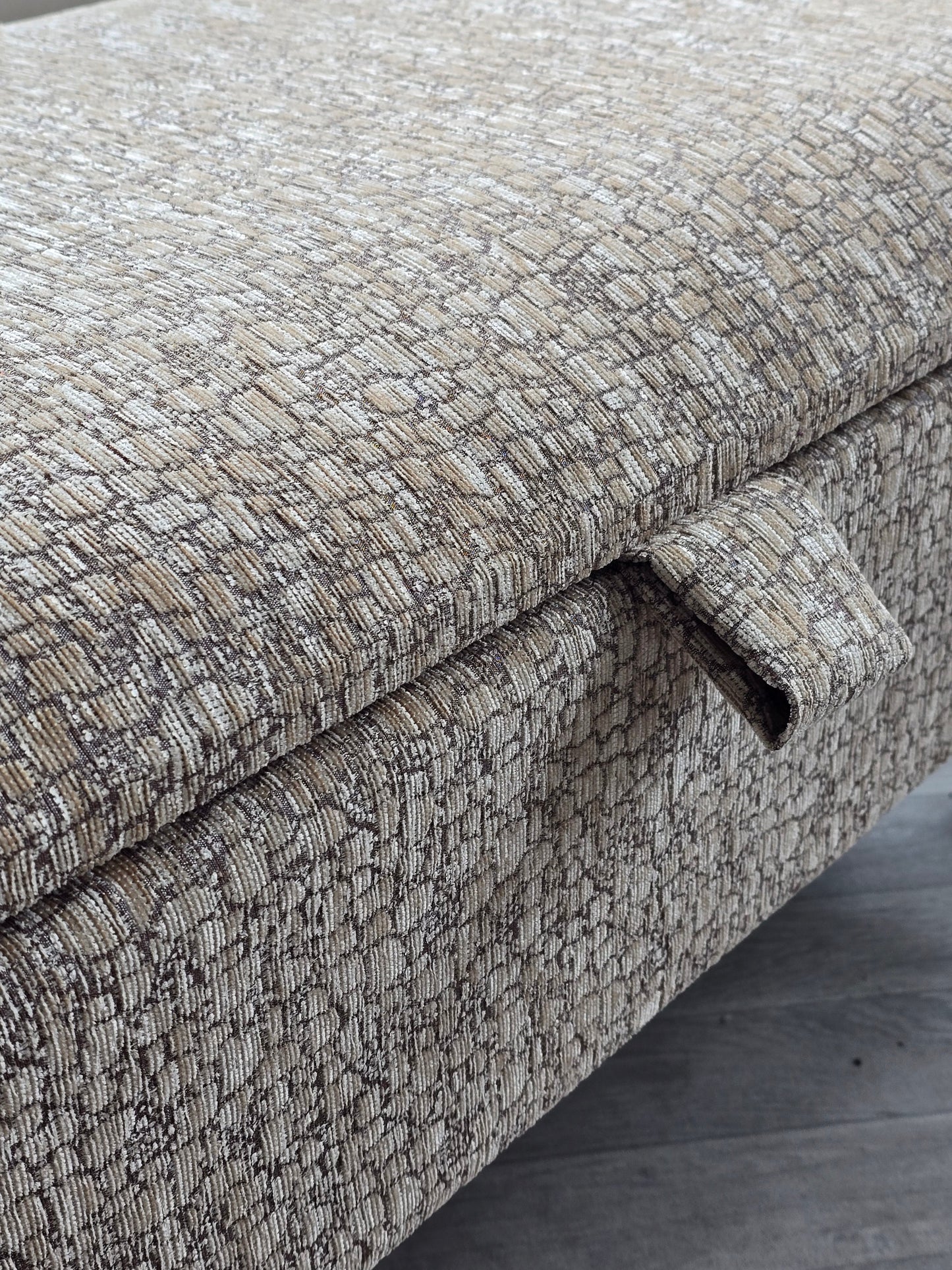 Animal print cream pattern coffee table storage Footstool Pouffe | seat bench