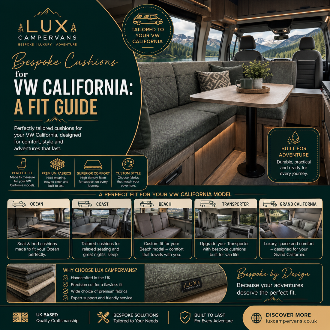 Bespoke Cushions for VW California: A Fit Guide