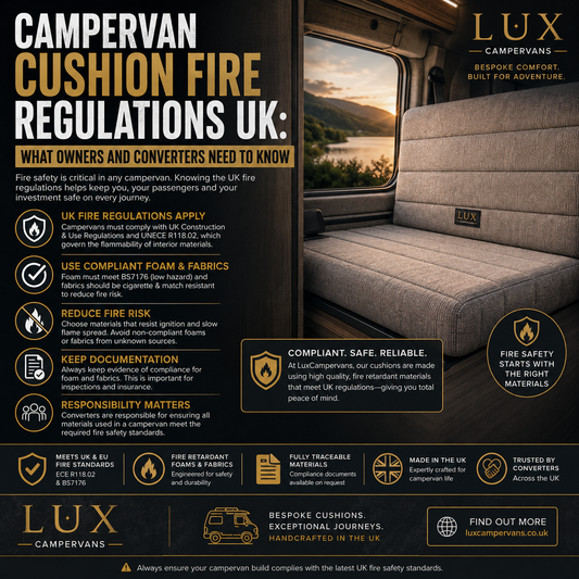 CAMPERVAN CUSHION FIRE REGULATIONS UK: WHAT OWNERS AND CONVERTERS NEED TO KNOW
