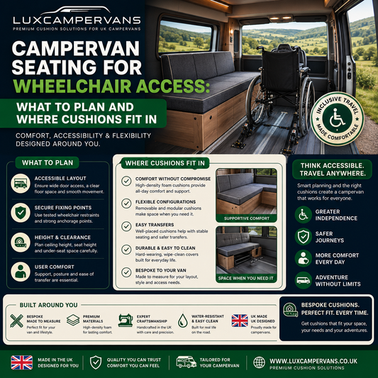 CAMPERVAN SEATING FOR WHEELCHAIR ACCESS: WHAT TO PLAN AND WHERE CUSHIONS FIT IN