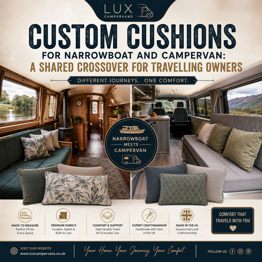 CUSTOM CUSHIONS FOR NARROWBOAT AND CAMPERVAN: A SHARED CROSSOVER FOR TRAVELLING OWNERS