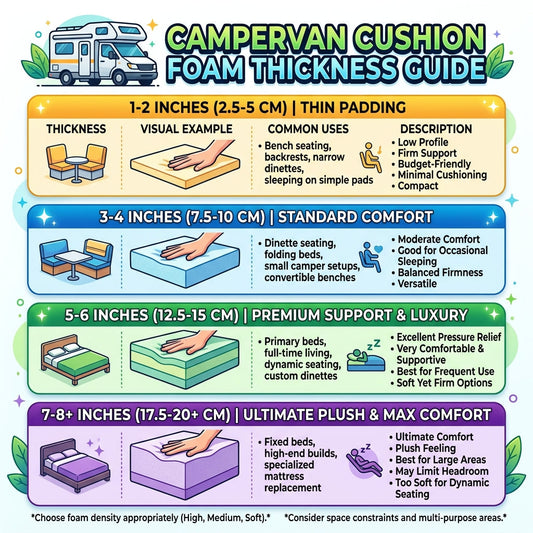 Campervan Cushion Foam Thickness Guide: How Deep Should Your Foam Be?