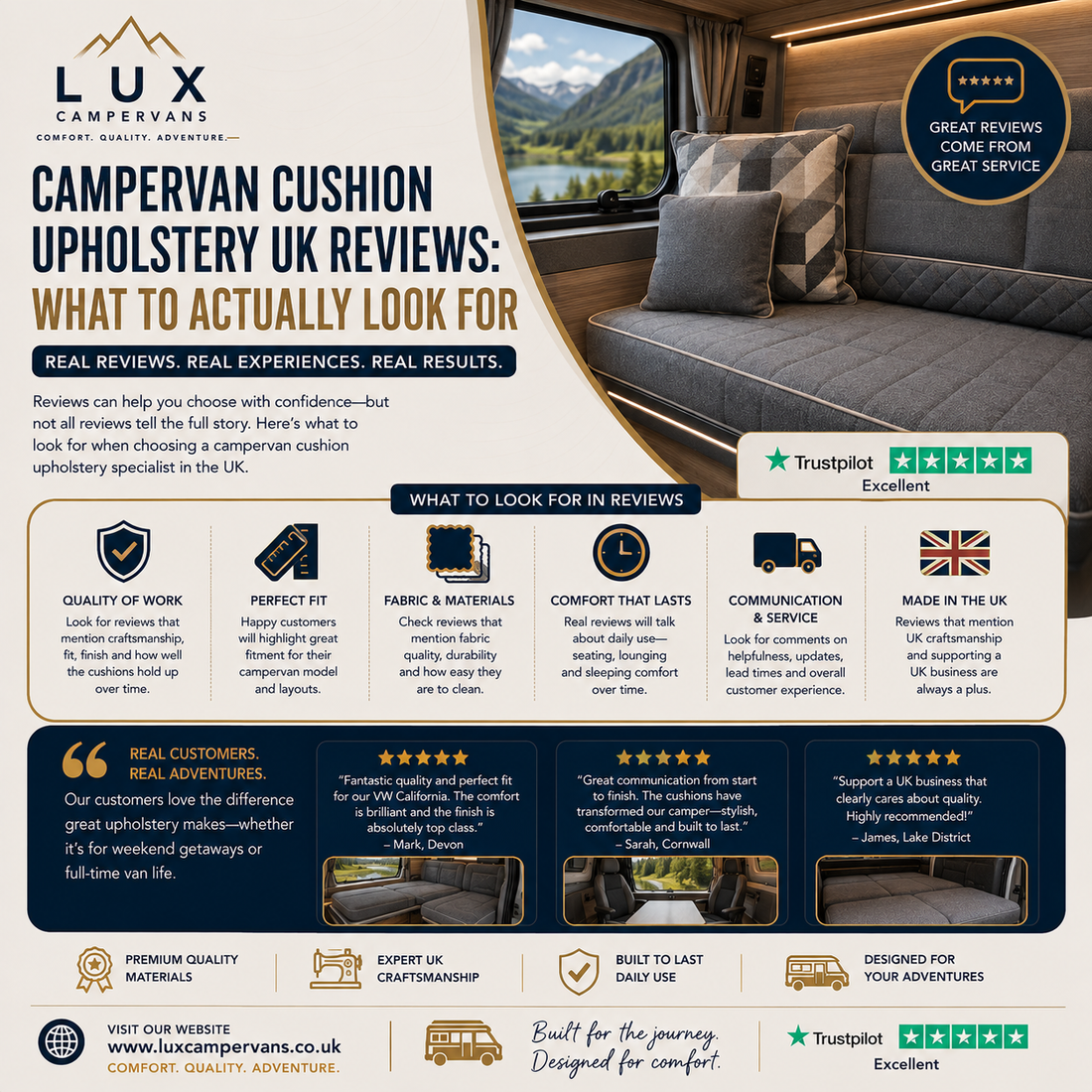 Campervan Cushion Upholstery UK Reviews What to Actually Look For