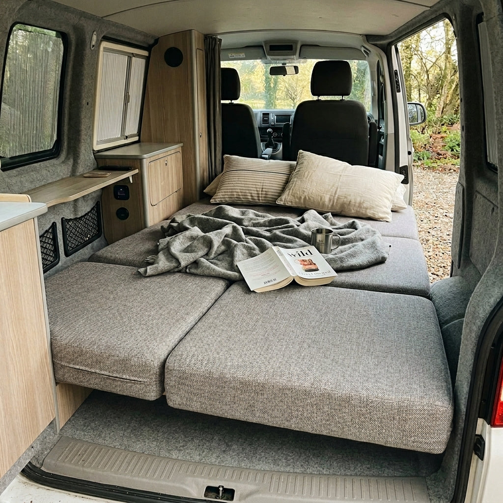 VW T6 ROCK AND ROLL BED CUSHIONS MADE TO MEASURE REPLACEMENT SEATING
