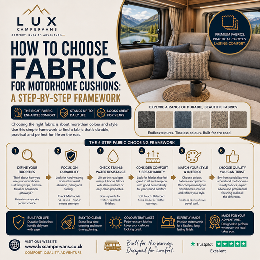 How to Choose Fabric for Motorhome Cushions: A Step-by-Step Framework
