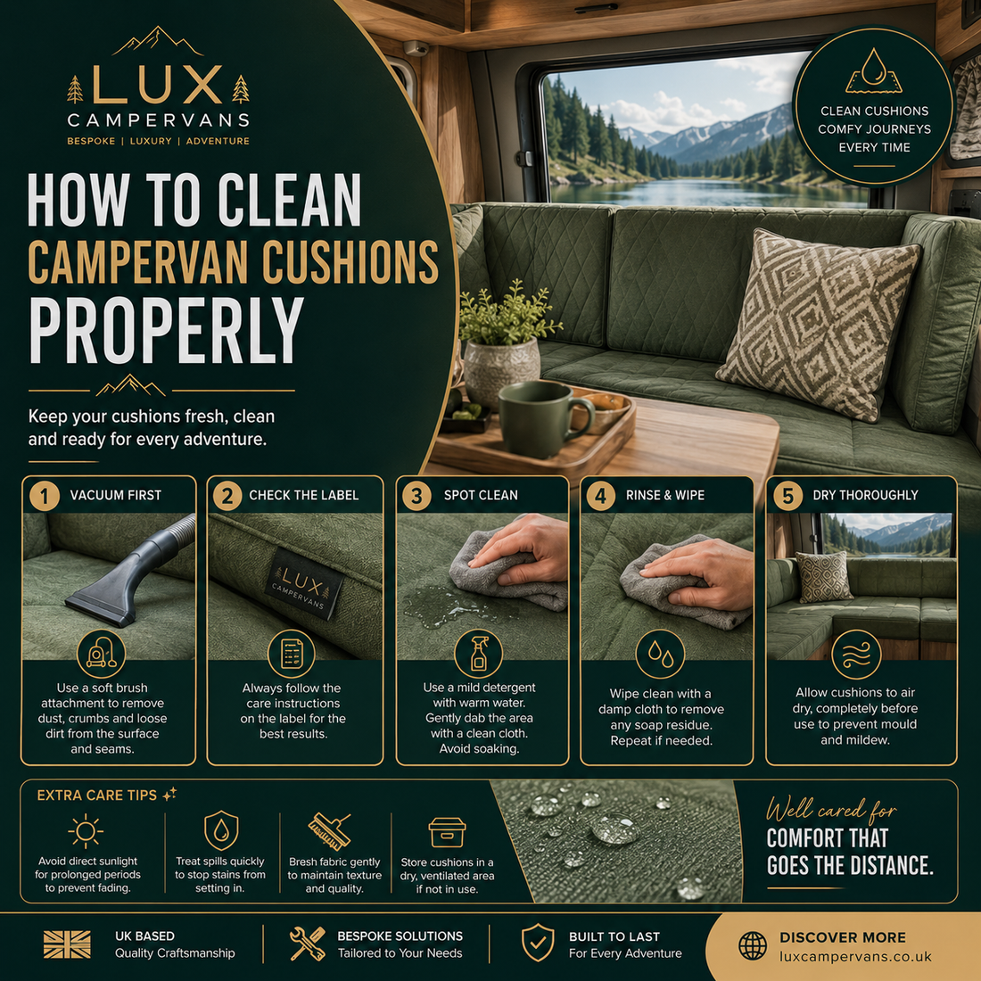 How to Clean Campervan Cushions Properly