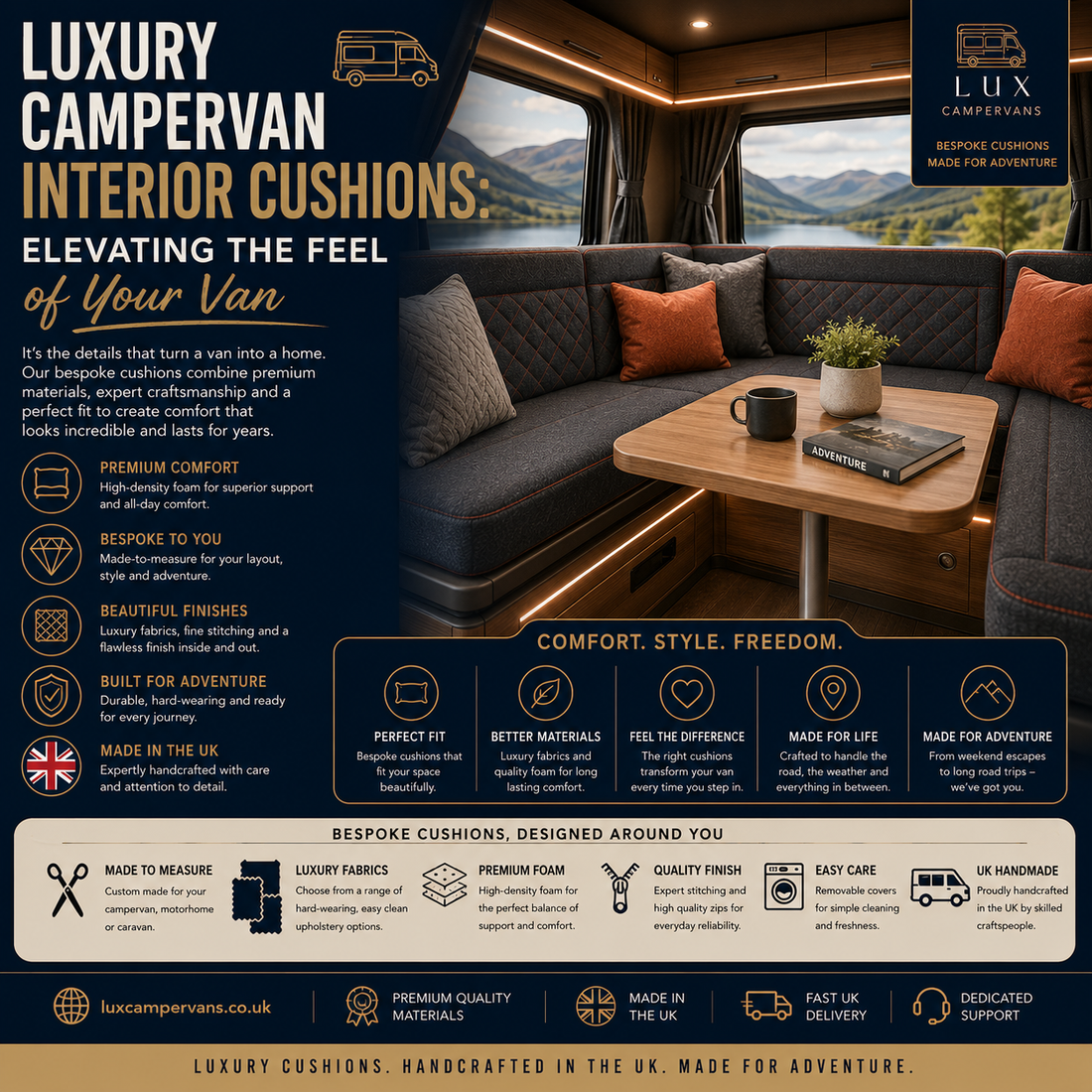 Luxury Campervan Interior Cushions: Elevating the Feel of Your Van