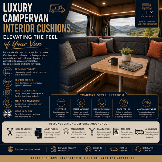 Luxury Campervan Interior Cushions: Elevating the Feel of Your Van