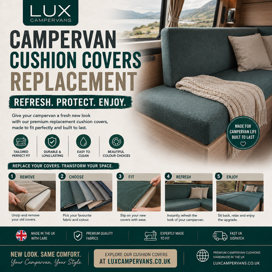 Replacement Campervan Cushion Covers UK: When to Replace Covers Instead of Cushions | LuxCampervans
