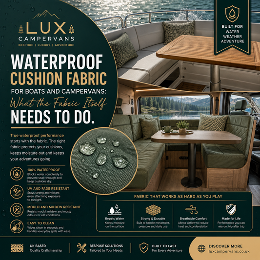 Waterproof Cushion Fabric for Boats and Campervans: What the Fabric Itself Needs to Do