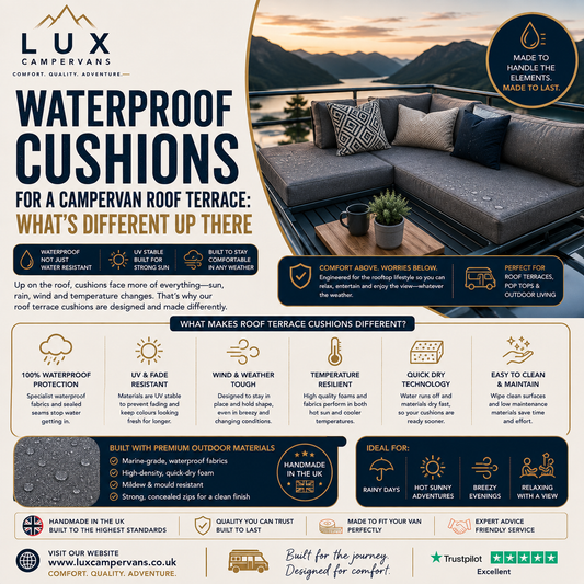 Waterproof Cushions for a Campervan Roof Terrace: What's Different Up There