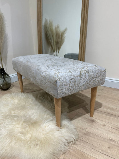 Premium floral patterned champagne Footrest