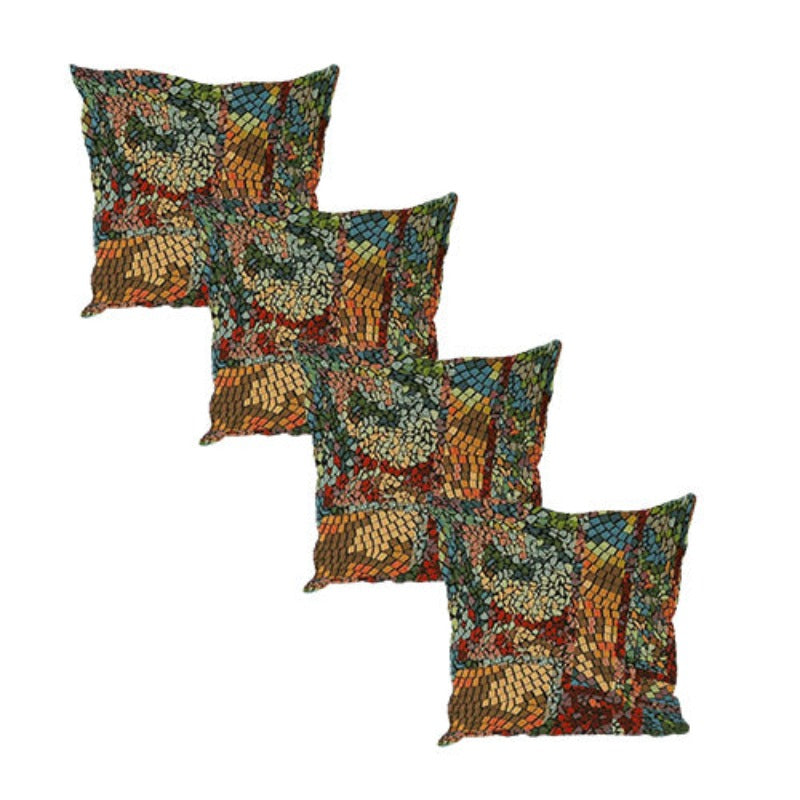 PREMIUM STAINED GLASS FOOTSTOOL | POUFFE FOOTSTOOL TABLE