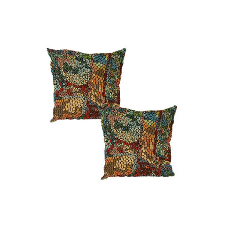 PREMIUM STAINED GLASS FOOTSTOOL | POUFFE FOOTSTOOL TABLE