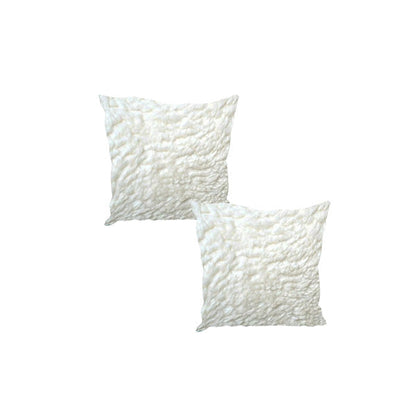 Premium Luxury Footstool with Cozy fur| off white Creamy Footstool Bench