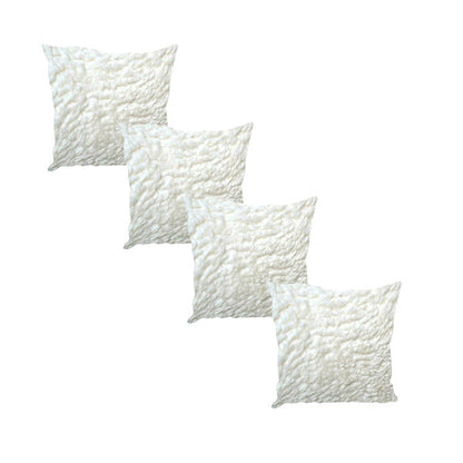 Premium Luxury Footstool with Cozy fur| off white Creamy Footstool Bench