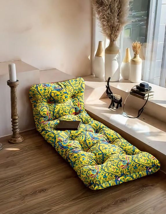 PEACOCK FEATHERS PRINT FLOOR SEATING