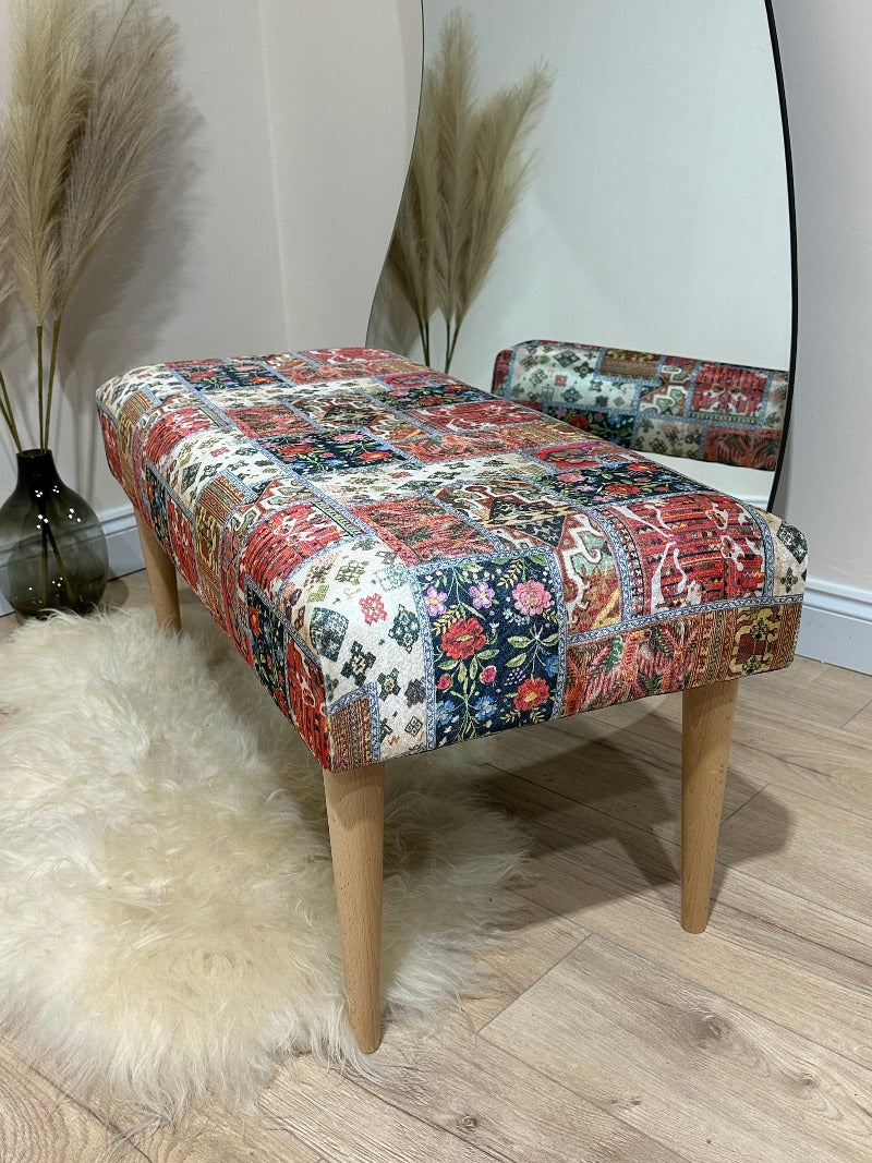 PREMIUM PRINTED PATTERN FABRIC Ottoman seat 