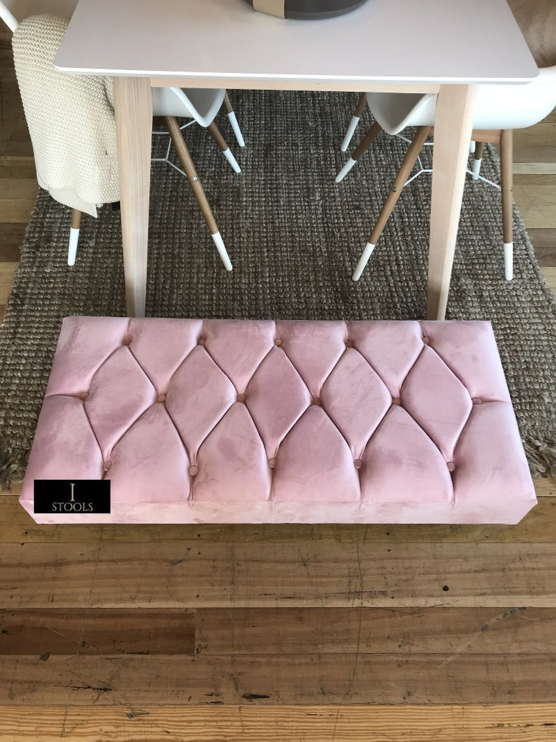 Pink Chesterfield Footstool 