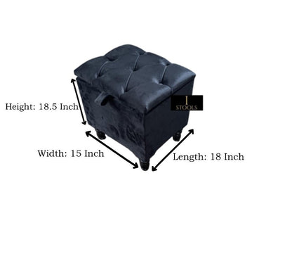 Black Ottoman footstool